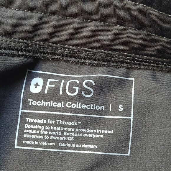 FIGS Scrub Pants Womens Small Black Zamora Jogger‎ 2.0 Cargo Pockets Stretch - Picture 4 of 10